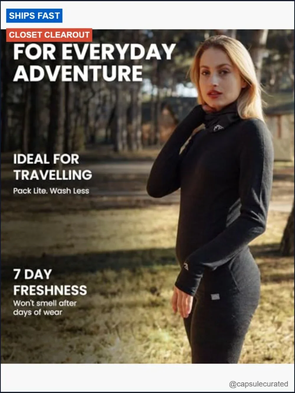 Merino Wool Base Layer Women Thermal Set - Long Sleeve & Leggings